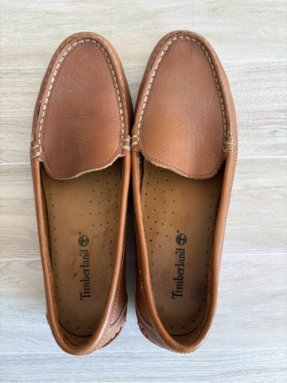 Timberland Classic Men's Heritage Driving Moccasins Tan Loafers Size 9 Old Money